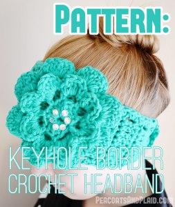 Free crochet pattern: keyhole headband, earwarmer pattern.