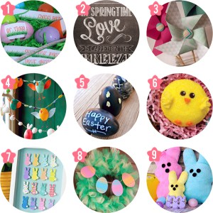 Easter and spring craft project tutorial round up.