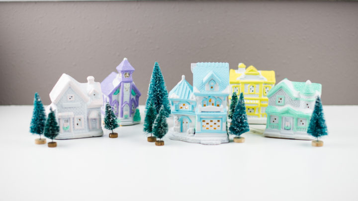 Upcycled Ceramic Christmas Houses - Janes Distractions