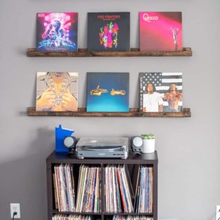 DIY Vinyl Record Wall Shelves | Bre Pea