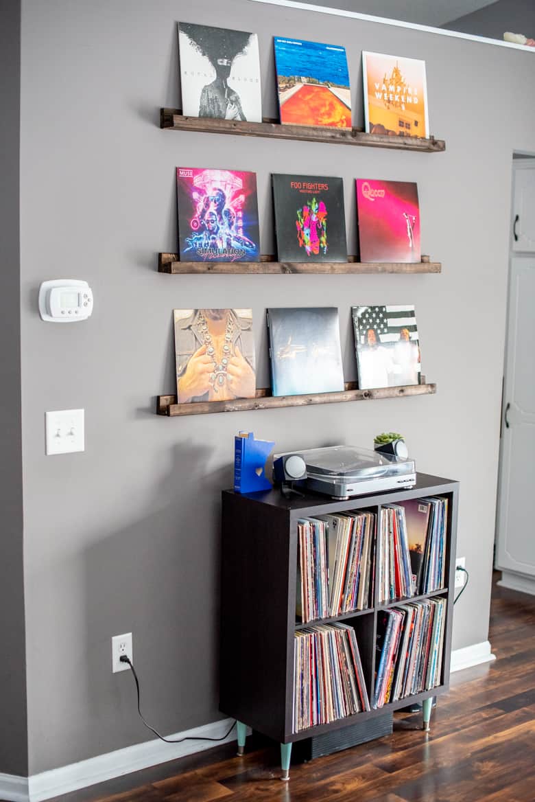 DIY Vinyl Record Wall Shelves Bre Pea